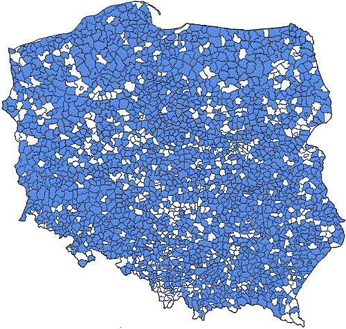 Zasięg programu edukacyjnego 'Bocian'