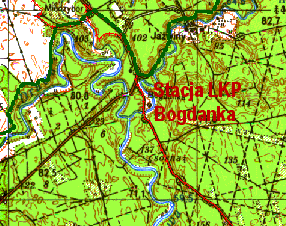 Przykad mapy Okolice Bogdanki